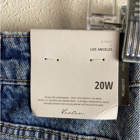 Kancan Jeans Size 20W Relaxed Fit Rainbow Thread Distressed High Rise Denim - Picture 10 of 10